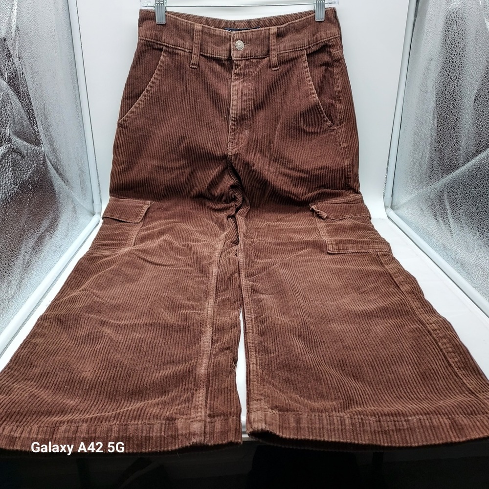 Hollister Ultra High-Rise Baggy Corduroy Cargo Pants Brown W28 7S